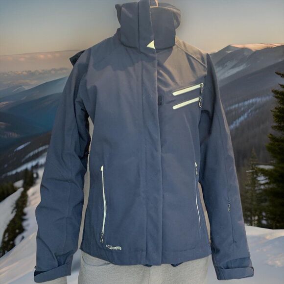 Columbia jacket, set of 2, EUC, black, yellow, outdoor active, Sz M, EUC - Picture 2 of 16